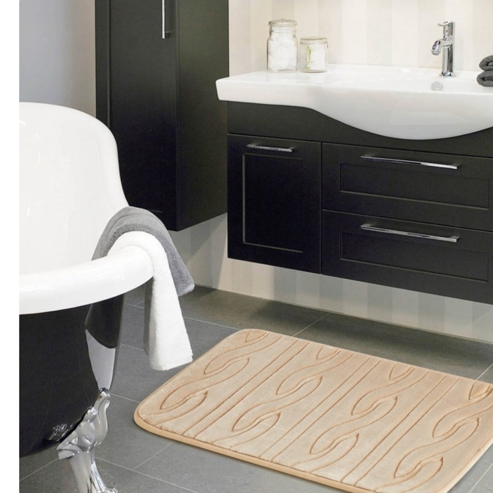 Dearfoams Brown Faux Fur Bath Rug